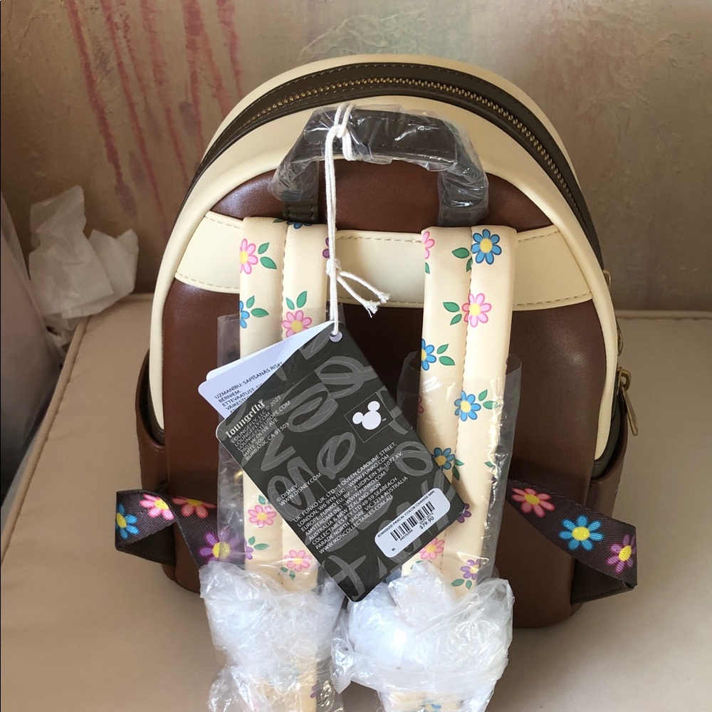 Loungefly Tangled Pascal Flowered Mini Backpack Hard Tag New! - Picture 7 of 13